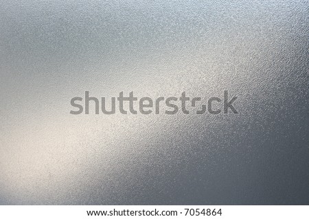Shaggy semi-transparent glass pane, light painting over it