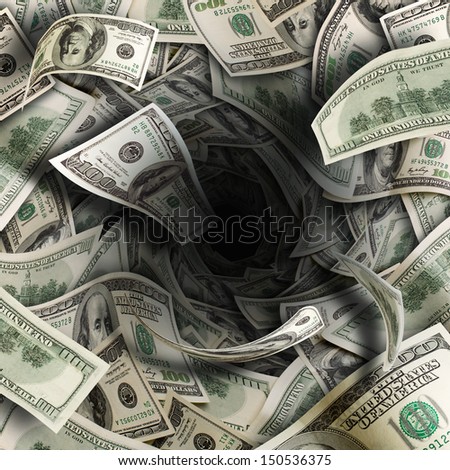 Tunnel Of $100 Dollar Bills