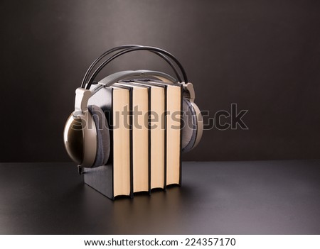 Black books and headphones