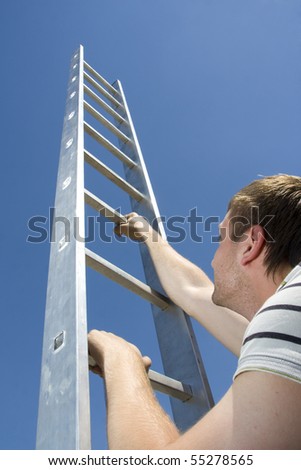 Man In Ladder