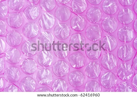 Pink plastic protective bubble wrap background