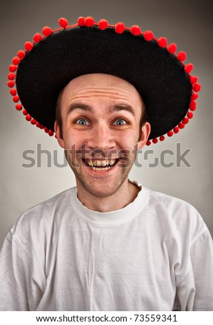 ugly person laughing. happy stupid laughing man