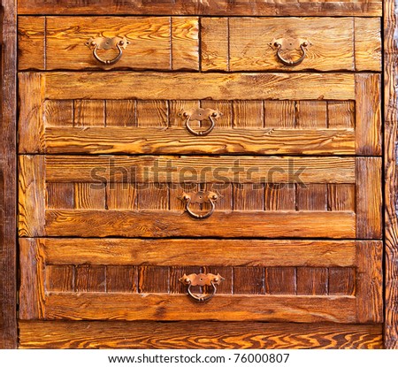 Wooden vintage furniture. Use for background or texture