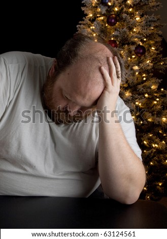 Middle-aged man dealing with seasonal depression