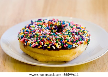 donut with sprinkles on