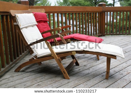 Teak Deck Chairs at Cottage 2