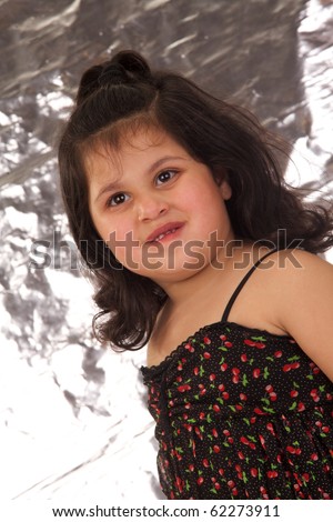 stock photo Fat little girl
