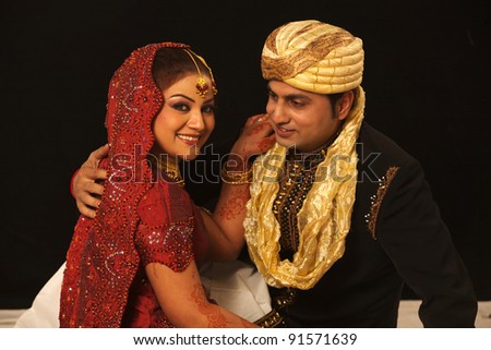 Muslim Wedding Bride and Groom