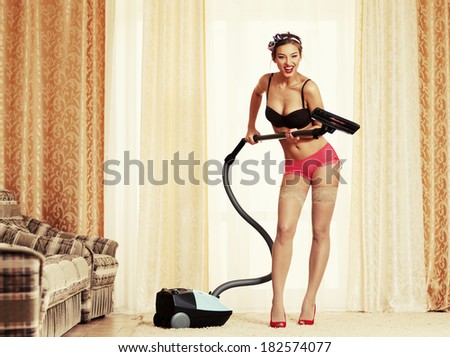 Cleaning master. Pin-up style