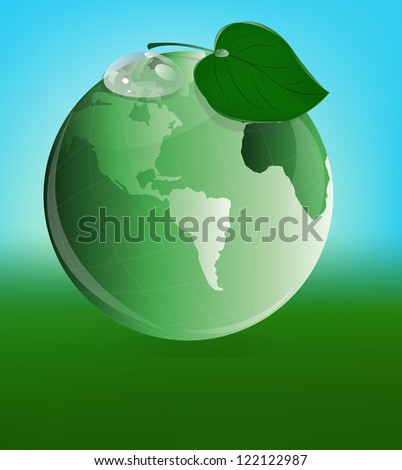 Ecology concept.Green planet