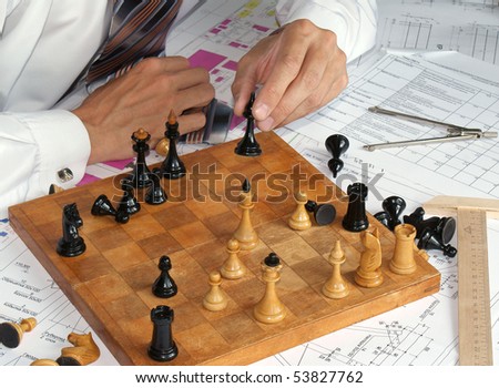 in lunch interruption engineer- designer game in intellectual chess