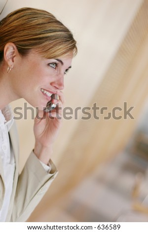 young woman talks on cellphone