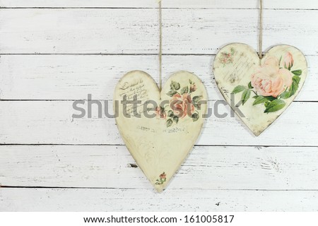 Two Hearts Made By Decoupage