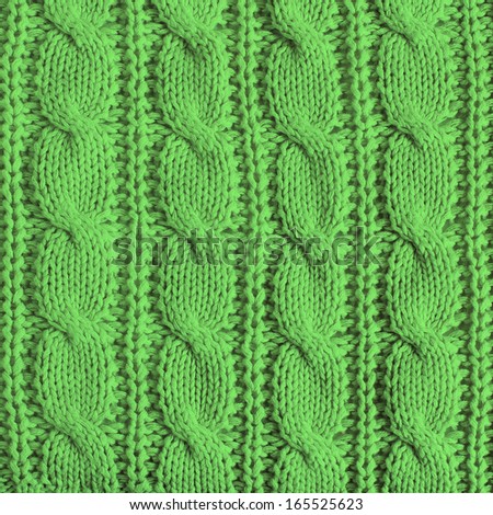 green knitted fabric texture