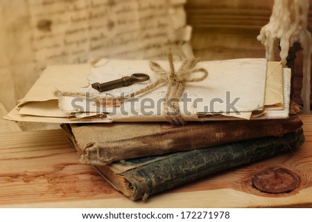 Vintage books and letters