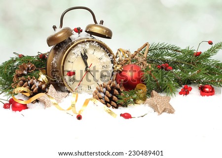 new year clock before midnight
