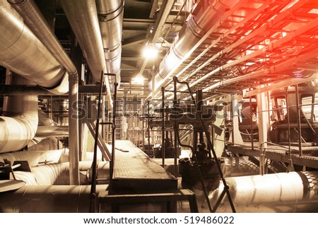 Pipes inside energy plant
