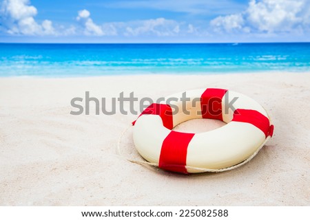 Life buoy at the beach