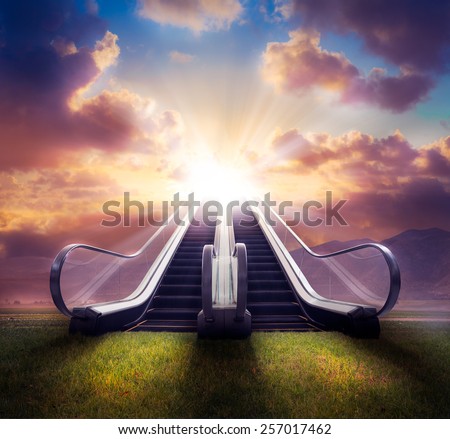 Stairway to heaven / Photo composite with high contrast