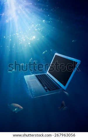 laptop on water/ damaged computer