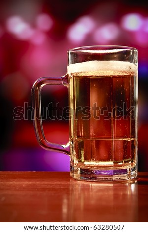 beer mug on a bar