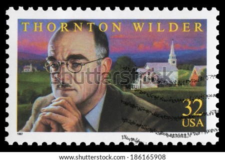 USA-1997:Thornton Wilder (1897-1975), American playwright and novelist, Pulitzer Prize winner. it was issued by USPS in 1997, canceled in usage.
