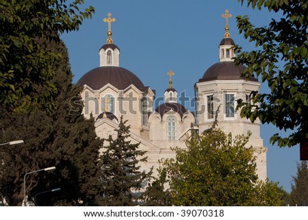 Russian church on Russian Court in Jerusalem