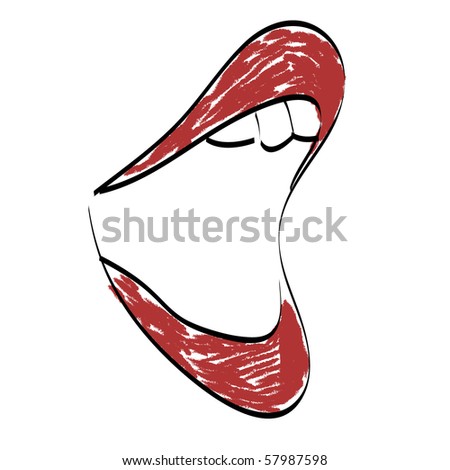 Singing Mouth Stock Vector Illustration 57987598 : Shutterstock