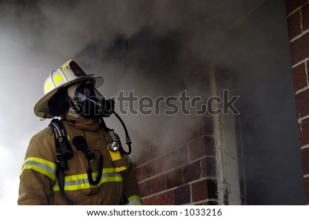 fire chief looks on