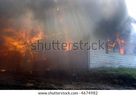 house burning close