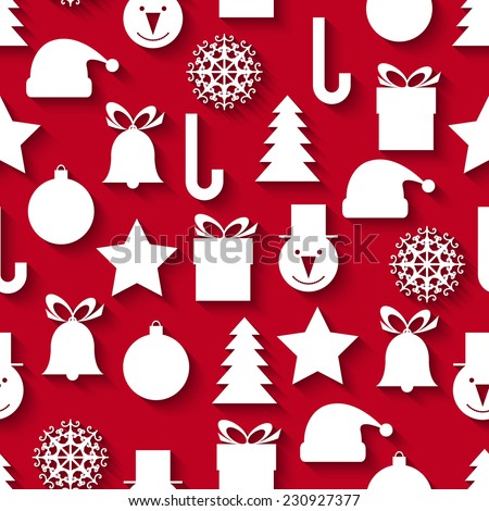 Seamless vector pattern with Christmas icons Seamless vector pattern with Christmas icons