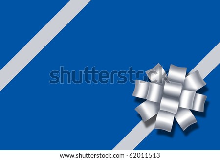 gift bow ribbon blue business present award of excellence economy performance fund isolated diagonal