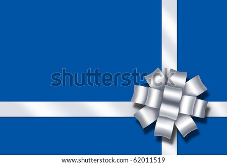 gift bow ribbon blue business present award of excellence economy performance fund isolated