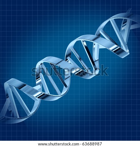 DNA strand helix genetic research blue grid document