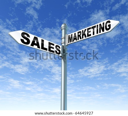 sales and marketing business signpost street opportunity selling promotion advertising market profits growth