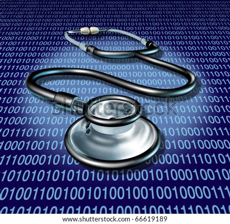 internet web medicine stethoscope healthcare binary code
