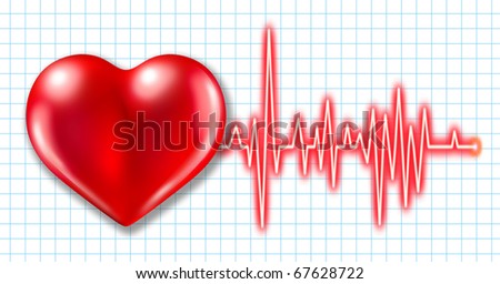 ECG EKG heart monitor heartbeat  health medical symbol