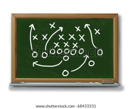 strategy planning game plan chalk board footbal business symbol icon isolated