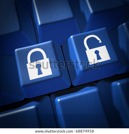 security technology lock un locked firewall computer keyboard key IT support select hacking