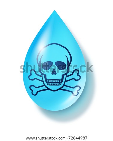 contaminated glass of water. stock photo : Contaminated