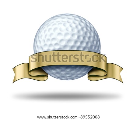 Golf Award With Blank Gold Label Showing A Golfing Golf Award With Blank Gold Label Showing A Golfing