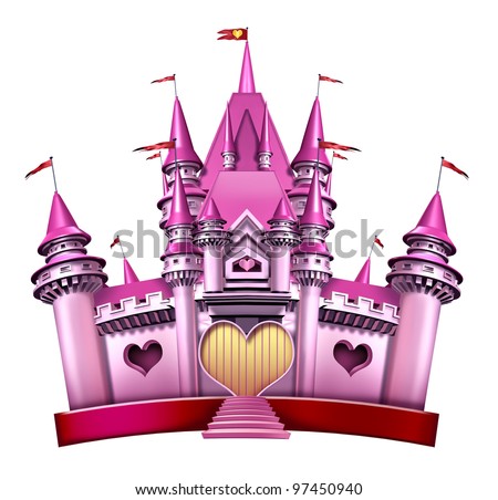 Princess Pink Castle as an elegant  magical fairy tale kingdom as a fantasy toy for little girls and females in celebration of imagination and part fun fit for a queen with girlish joy.