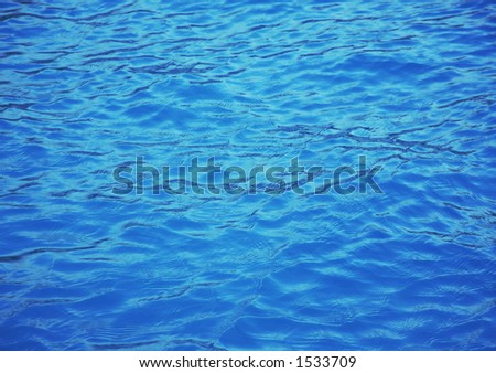 Beautiful deep blue water with dark highlighted ripples