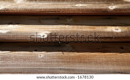 Wood siding on a structure
