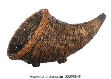 Isolated Cornucopia On Plain White Background Stock Photo 22295545