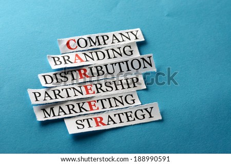 career acronym in business concept, words on cut paper hard light