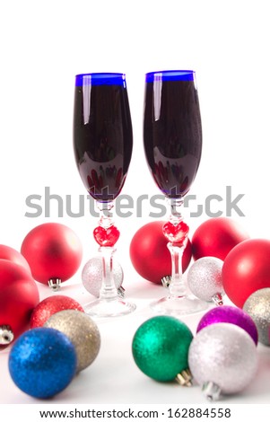 goblet, wine, spirits for Christmas