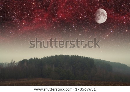 mystical spring night. Elements of this image furnished by NASA