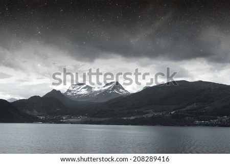 Iceland black and white. monochrome photos. Elements of this image furnished by NASA