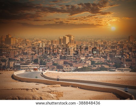 Cairo, Egypt. Largest city in Africa. picturesque landscape